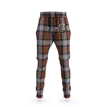 MacRae Hunting Weathered Tartan Joggers Pants with Family Crest