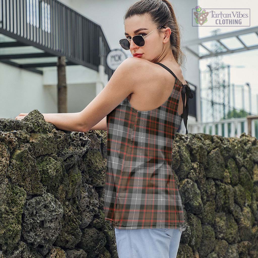 Tartan Vibes Clothing MacRae Hunting Weathered Tartan Loose Halter Neck Camisole