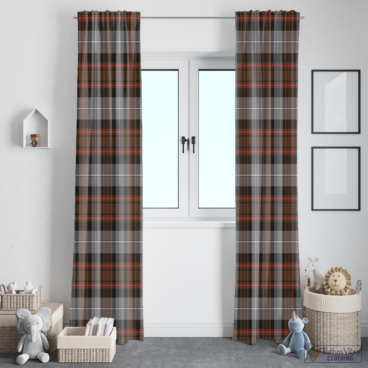 MacRae Hunting Weathered Tartan Window Curtain