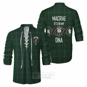 MacRae (McRae) Tartan Ghillie Kilt Shirt with Family Crest DNA In Me Style