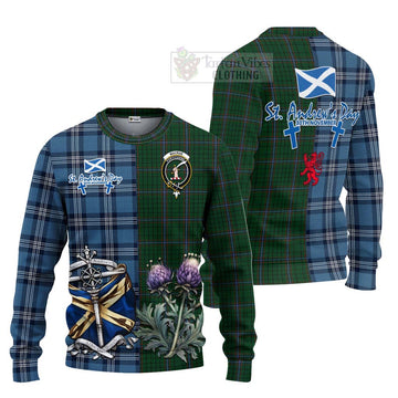 MacRae (McRae) Tartan Knitted Sweater Happy St. Andrew's Day Half Tartan Style