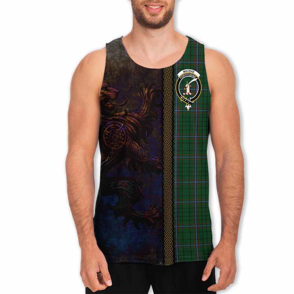 MacRae (McRae) Tartan Family Crest Men's Tank Top Alba Gu Brath Be Brave Lion Ancient Style Men - Tartan Vibes Clothing