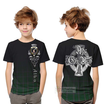 MacRae (McRae) Tartan Kid T-Shirt Featuring Alba Gu Brath Family Crest Celtic Inspired