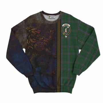 MacRae (McRae) Tartan Family Crest Sweatshirt Alba Gu Brath Be Brave Lion Ancient Style Unisex - Tartan Vibes Clothing