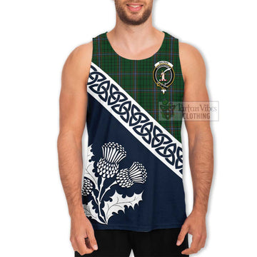 MacRae (McRae) Tartan Men's Tank Top Featuring Thistle and Scotland Map