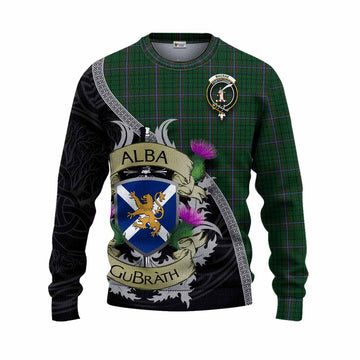 MacRae (McRae) Tartan Family Crest Knitted Sweater Lion Rampant Royal Thistle Shield Celtic Inspired Unisex - Tartan Vibes Clothing