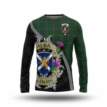 MacRae (McRae) Tartan Family Crest Long Sleeve T-Shirt Lion Rampant Royal Thistle Shield Celtic Inspired Unisex - Tartan Vibes Clothing