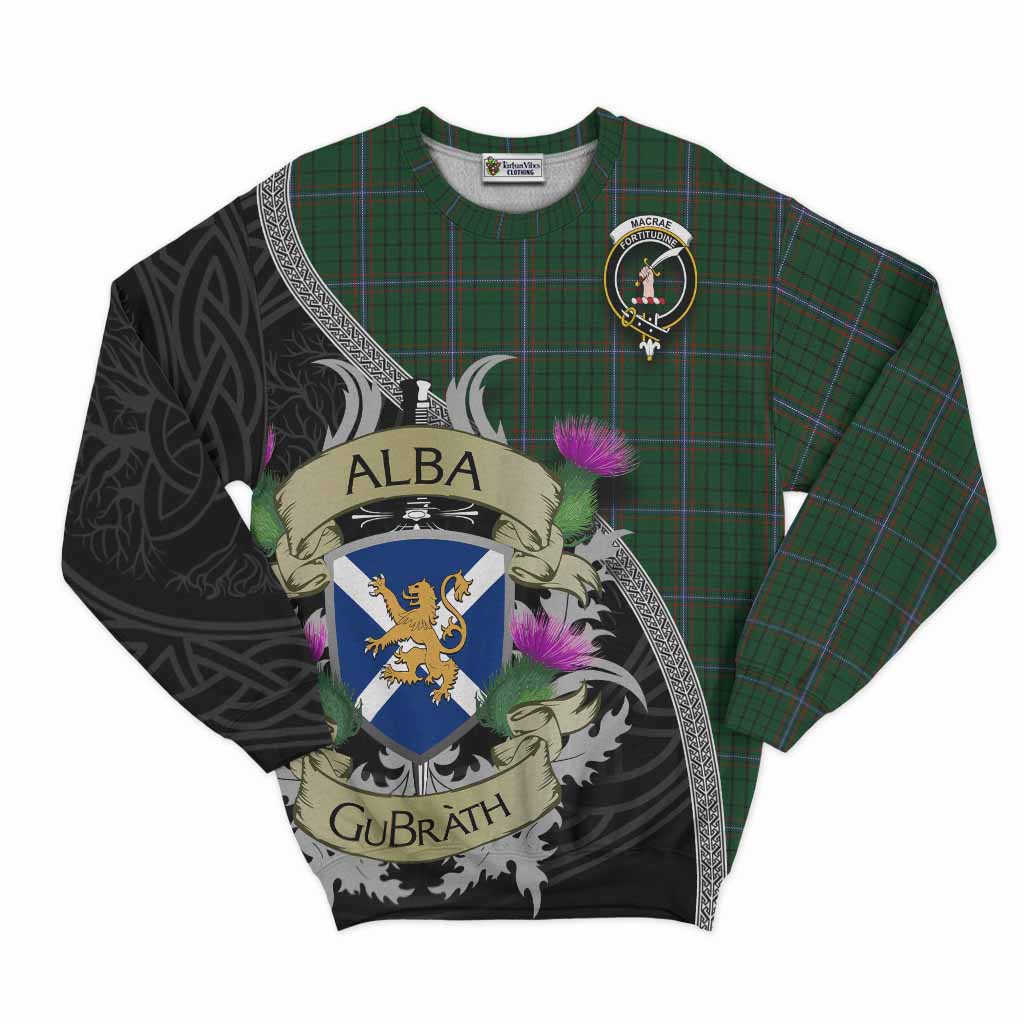 MacRae (McRae) Tartan Family Crest Sweatshirt Lion Rampant Royal Thistle Shield Celtic Inspired Unisex - Tartan Vibes Clothing