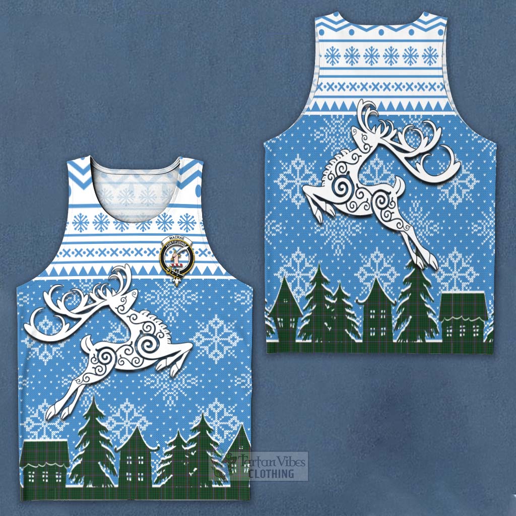 MacRae (McRae) Clan Christmas Men's Tank Top Celtic Reindeer Style Men - Tartan Vibes Clothing