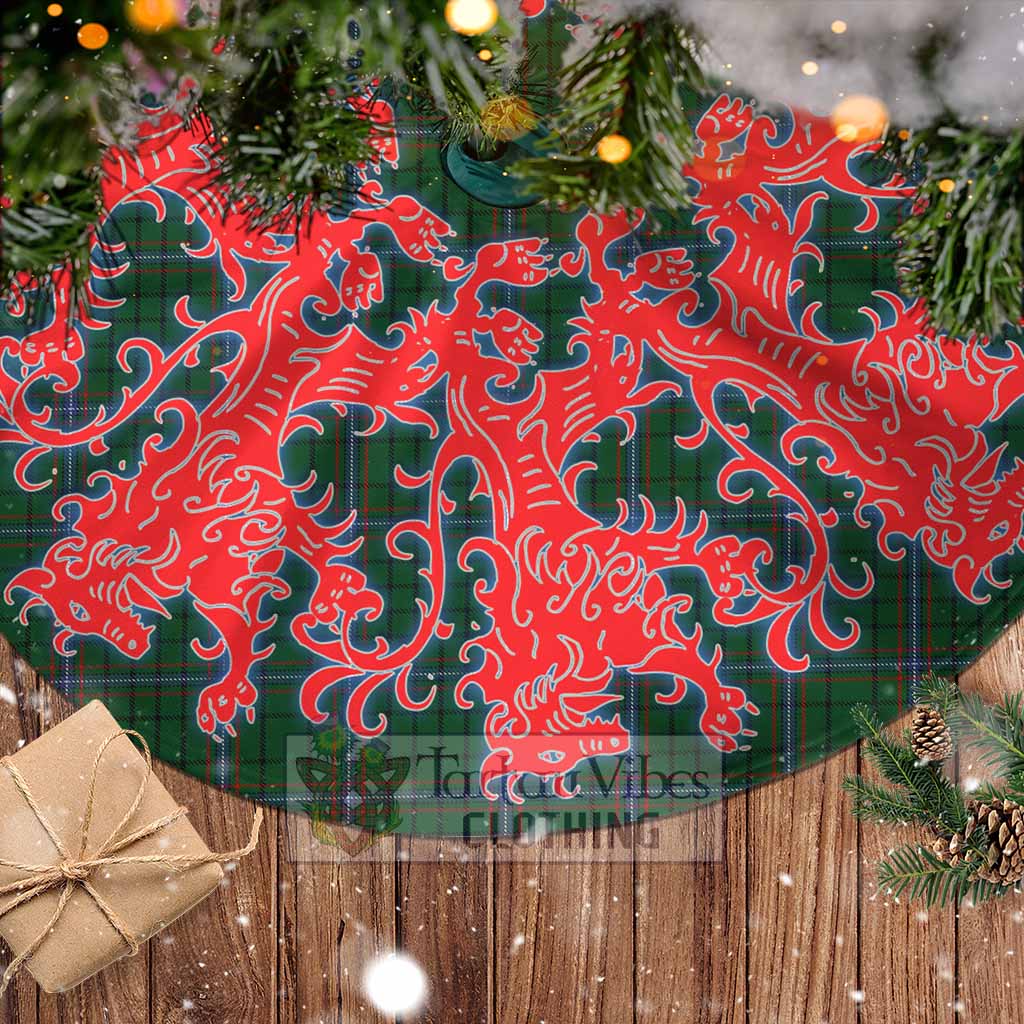 Tartan Vibes Clothing MacRae (McRae) Tartan Christmas Tree Skirt Lion Rampant Style