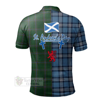 MacRae (McRae) Tartan Polo Shirt Happy St. Andrew's Day Half Tartan Style