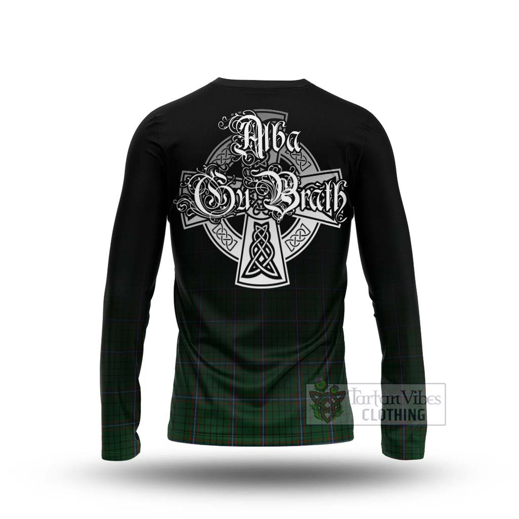 Tartan Vibes Clothing MacRae (McRae) Tartan Long Sleeve T-Shirt Featuring Alba Gu Brath Family Crest Celtic Inspired