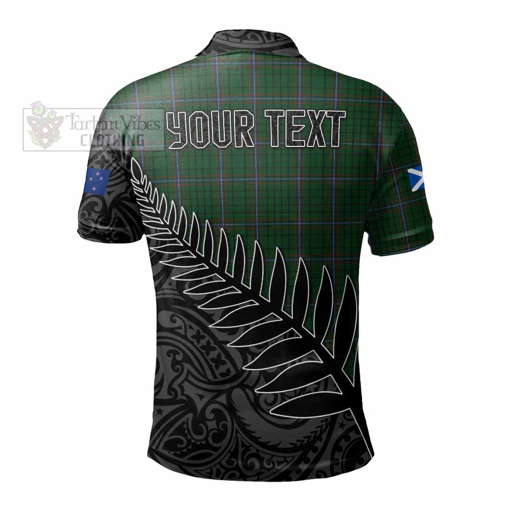 MacRae (McRae) Crest Tartan Polo Shirt with New Zealand Silver Fern Half Style