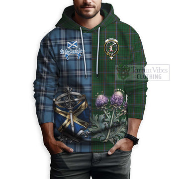 MacRae (McRae) Tartan Hoodie Happy St. Andrew's Day Half Tartan Style