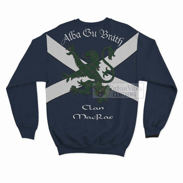 MacRae (McRae) Tartan Lion Rampant Sweatshirt  Proudly Display Your Heritage with Alba Gu Brath and Clan Name