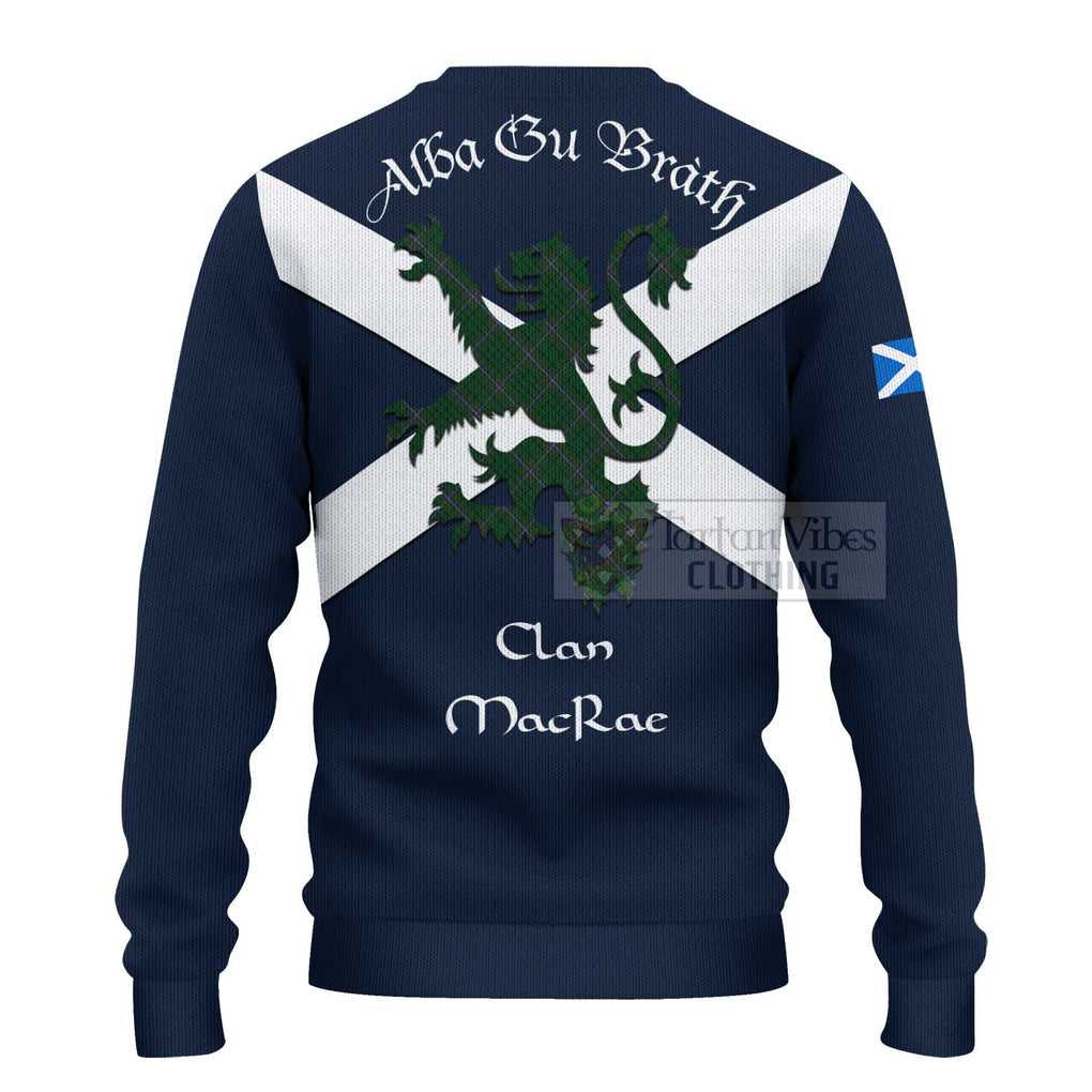 Tartan Vibes Clothing MacRae (McRae) Tartan Lion Rampant Knitted Sweater – Proudly Display Your Heritage with Alba Gu Brath and Clan Name