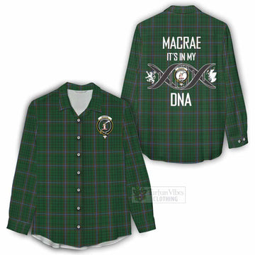 MacRae (McRae) Tartan Women's Casual Shirt with Family Crest DNA In Me Style