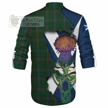 MacRae (McRae) Tartan Family Crest Ghillie Kilt Shirt Scottish Thistle Celtic Inspired - Tartan Vibes Clothing