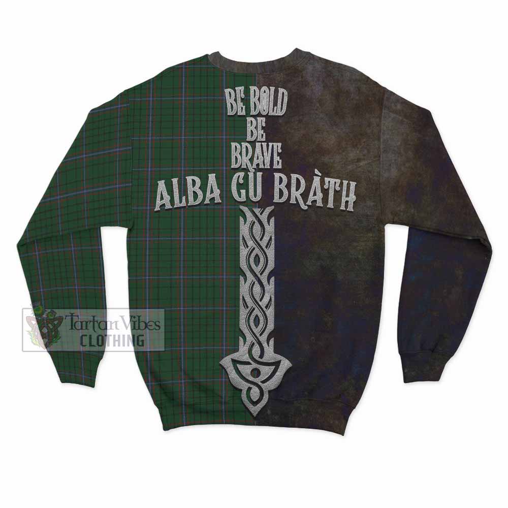 MacRae (McRae) Tartan Family Crest Sweatshirt Alba Gu Brath Be Brave Lion Ancient Style - Tartan Vibes Clothing
