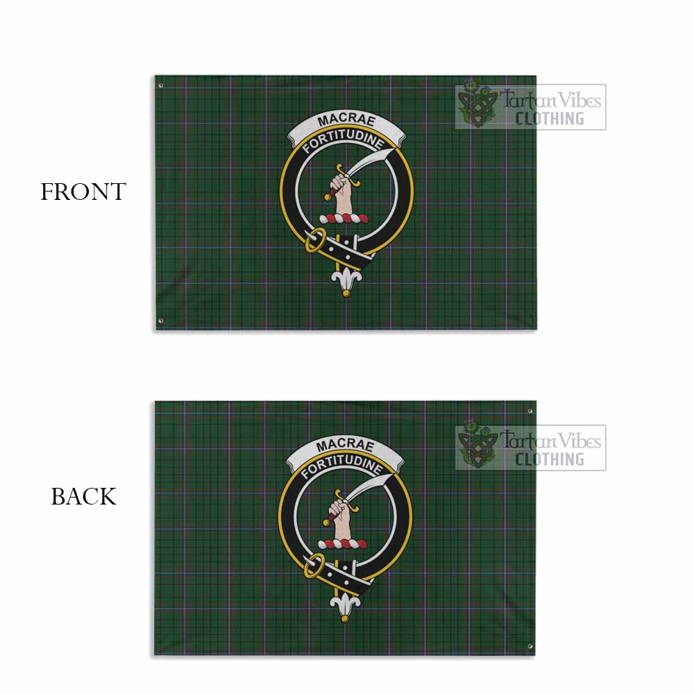 MacRae (McRae) Tartan House Flag with Family Crest - Tartan Vibes Clothing