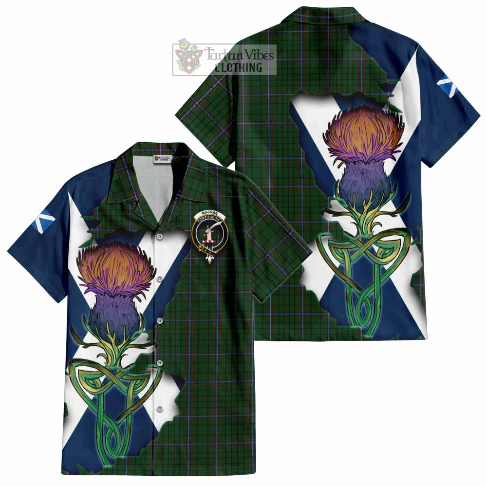 MacRae (McRae) Tartan Family Crest Hawaiian Shirt Scottish Thistle Celtic Inspired - Tartan Vibes Clothing