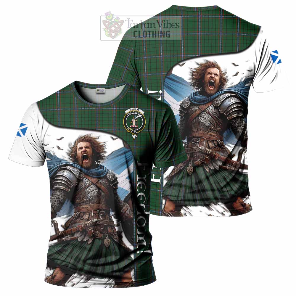 MacRae (McRae) Crest Tartan T-Shirt Inspired by the Freedom of Scottish Warrior