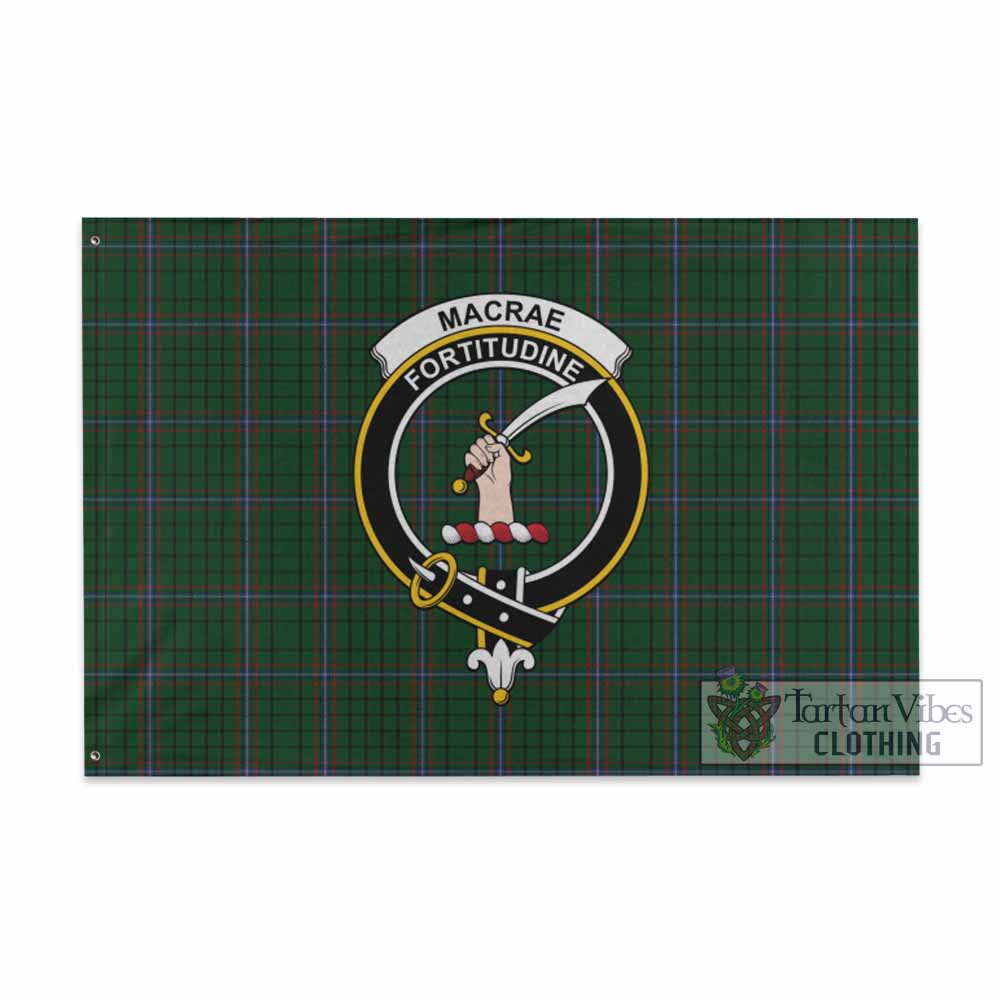 MacRae (McRae) Tartan House Flag with Family Crest - Tartan Vibes Clothing