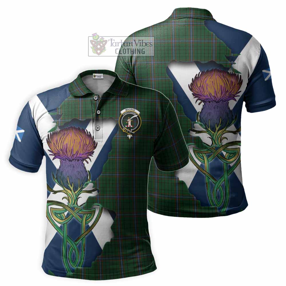 MacRae (McRae) Tartan Family Crest Polo Shirt Scottish Thistle Celtic Inspired - Tartan Vibes Clothing