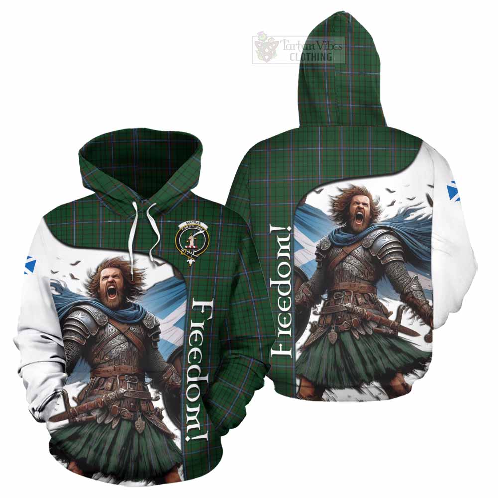 Tartan Vibes Clothing MacRae (McRae) Crest Tartan Hoodie Inspired by the Freedom of Scottish Warrior