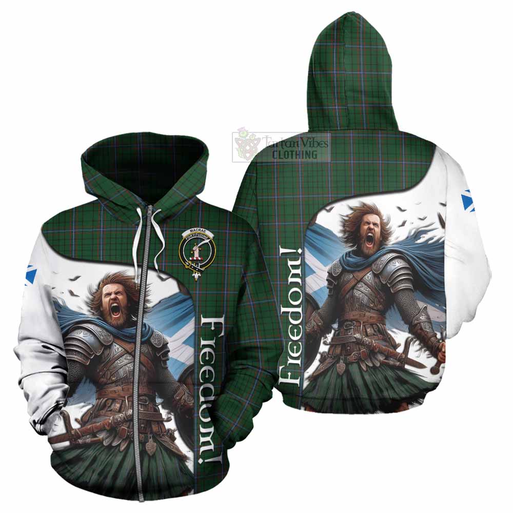 Tartan Vibes Clothing MacRae (McRae) Crest Tartan Hoodie Inspired by the Freedom of Scottish Warrior