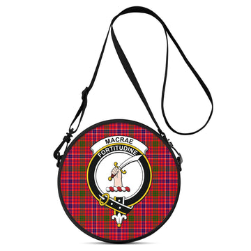 MacRae Modern Tartan Round Satchel Bags with Family Crest