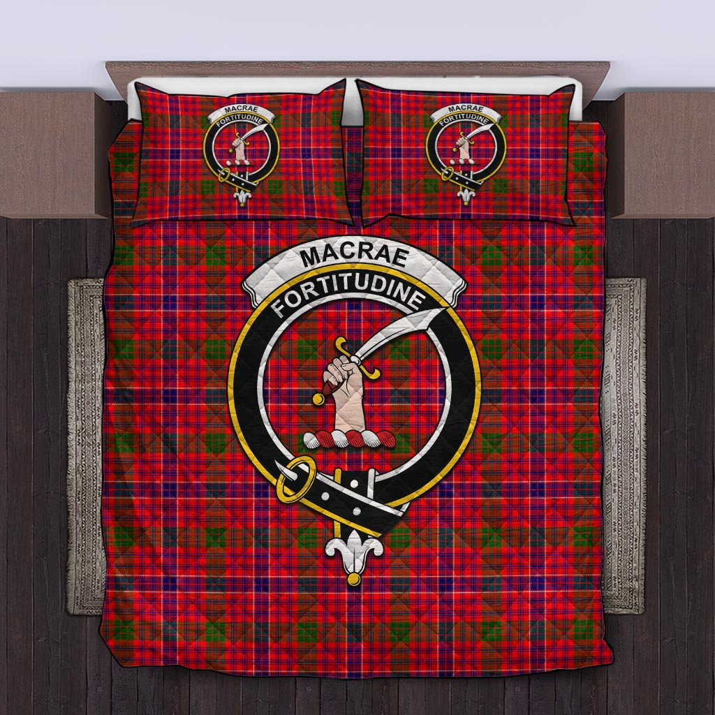 MacRae Modern Tartan Quilt Bed Set with Family Crest Twin - Tartan Vibes Clothing