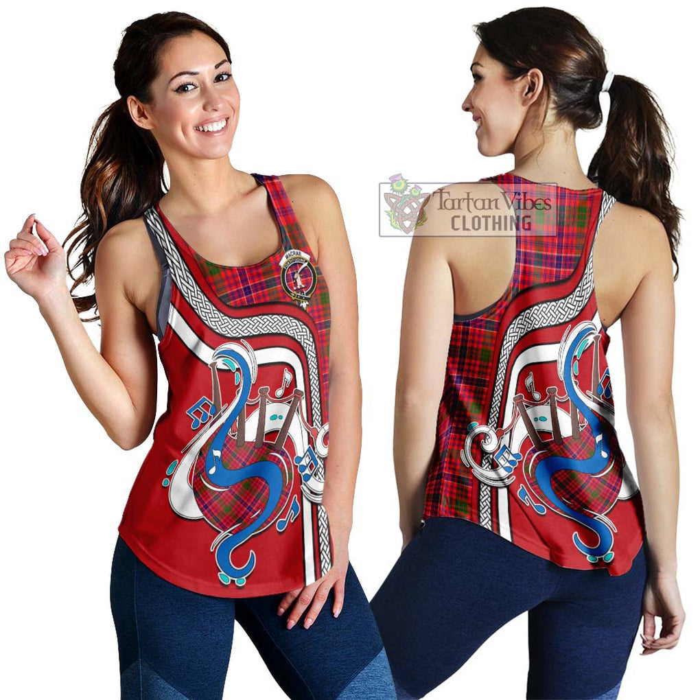 MacRae Modern Tartan Women's Racerback Tanks with Epic Bagpipe Style 4XL - Tartanvibesclothing Shop