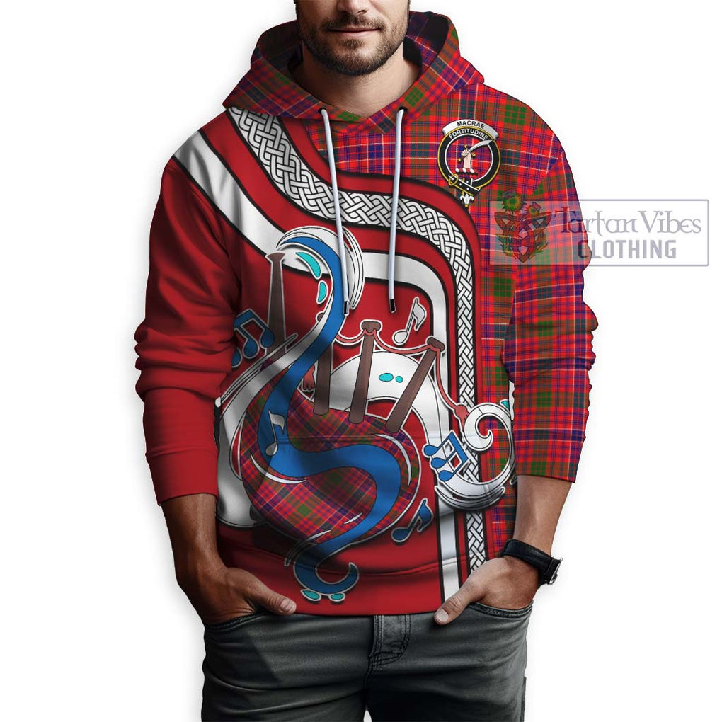 MacRae Modern Tartan Hoodie with Epic Bagpipe Style Zip Hoodie - Tartanvibesclothing Shop