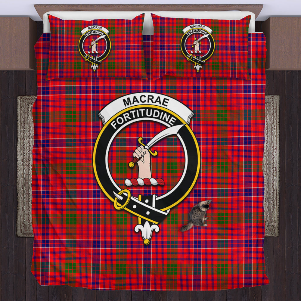 MacRae Modern Tartan Bedding Set with Family Crest US Bedding Set - Tartan Vibes Clothing