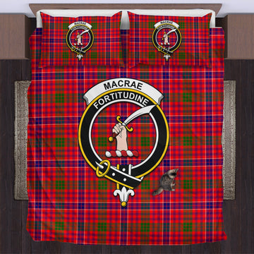 MacRae Modern Tartan Bedding Set with Family Crest