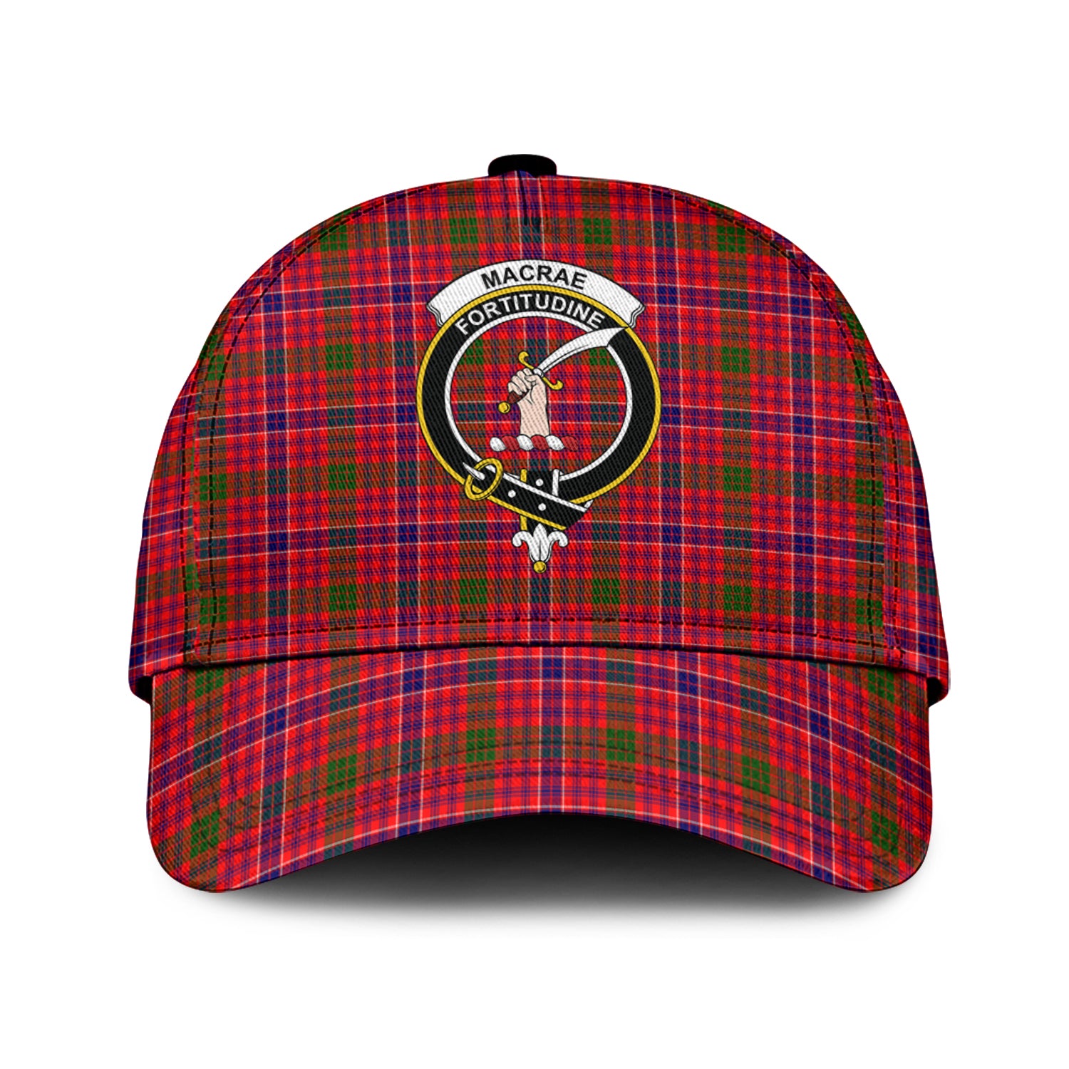 MacRae Modern Tartan Classic Cap with Family Crest Classic Cap Universal Fit - Tartan Vibes Clothing