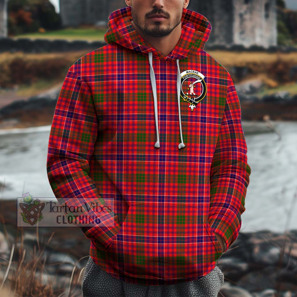 MacRae Modern Tartan Cotton Hoodie with Family Crest Pullover Hoodie XS - Tartan Vibes Clothing