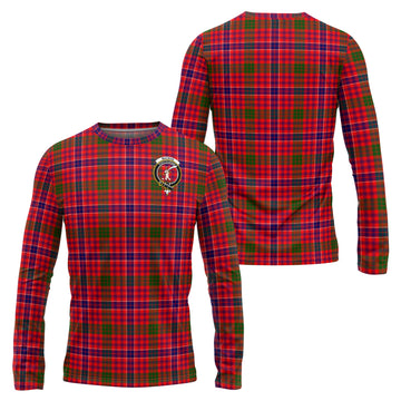 MacRae Modern Tartan Long Sleeve T-Shirt with Family Crest