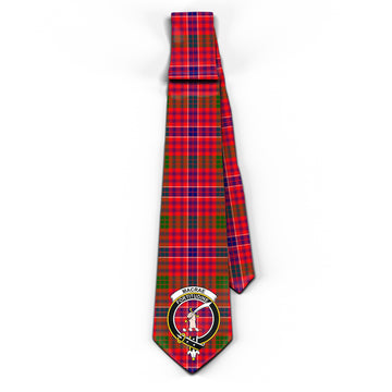 MacRae Modern Tartan Classic Necktie with Family Crest