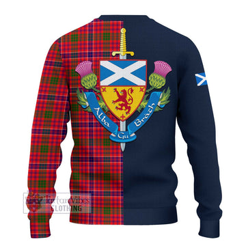 MacRae Modern Tartan Ugly Sweater with Scottish Lion Royal Arm Half Style