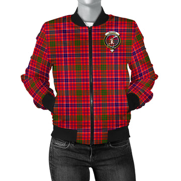 MacRae Modern Tartan Bomber Jacket with Family Crest