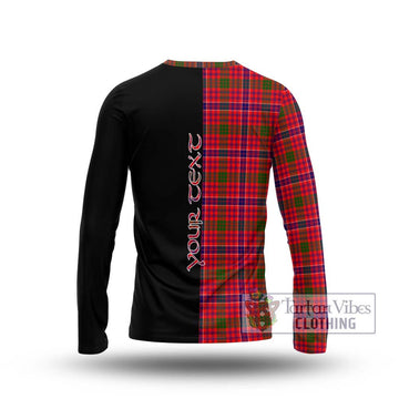 MacRae Modern Tartan Long Sleeve T-Shirt with Family Crest and Half Of Me Style