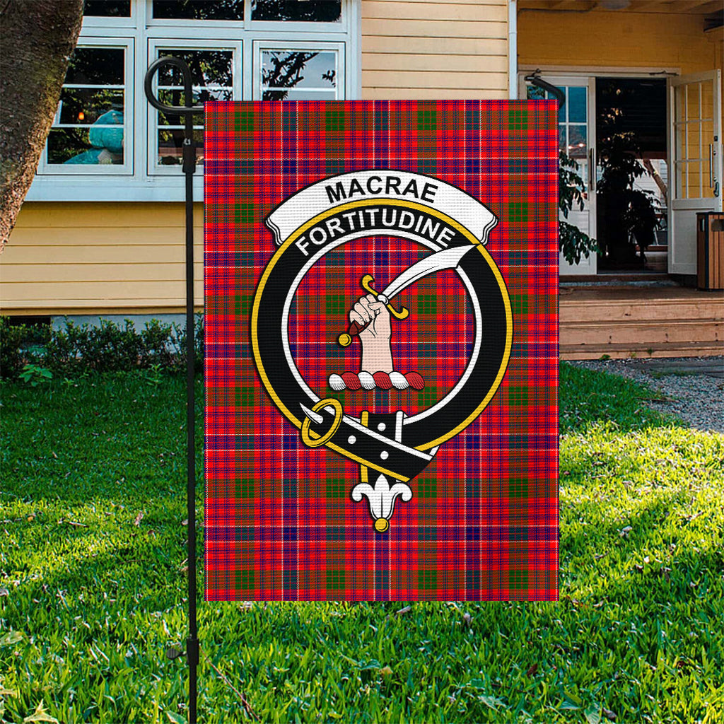 MacRae Modern Tartan Flag with Family Crest - Tartan Vibes Clothing