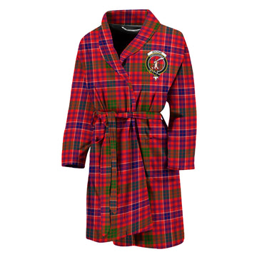 MacRae Modern Tartan Bathrobe with Family Crest