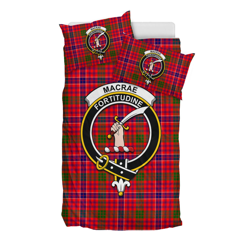 MacRae Modern Tartan Bedding Set with Family Crest - Tartan Vibes Clothing