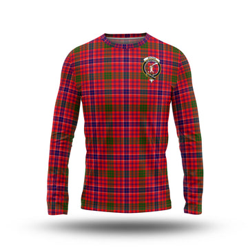 MacRae Modern Tartan Long Sleeve T-Shirt with Family Crest