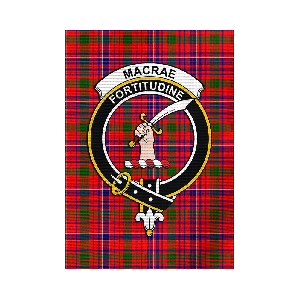 MacRae Modern Tartan Flag with Family Crest - Tartan Vibes Clothing