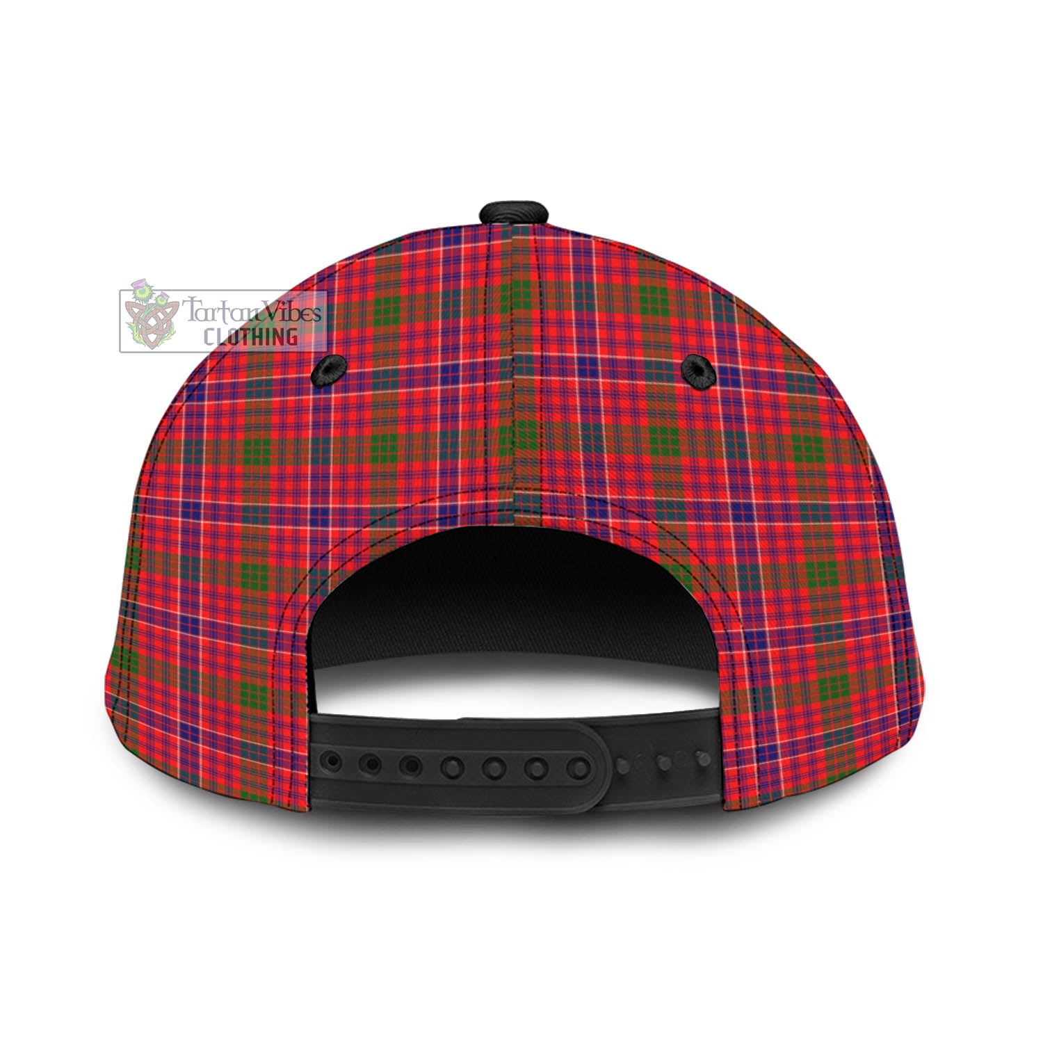 Tartan Vibes Clothing MacRae Modern Tartan Classic Cap with Family Crest In Me Style