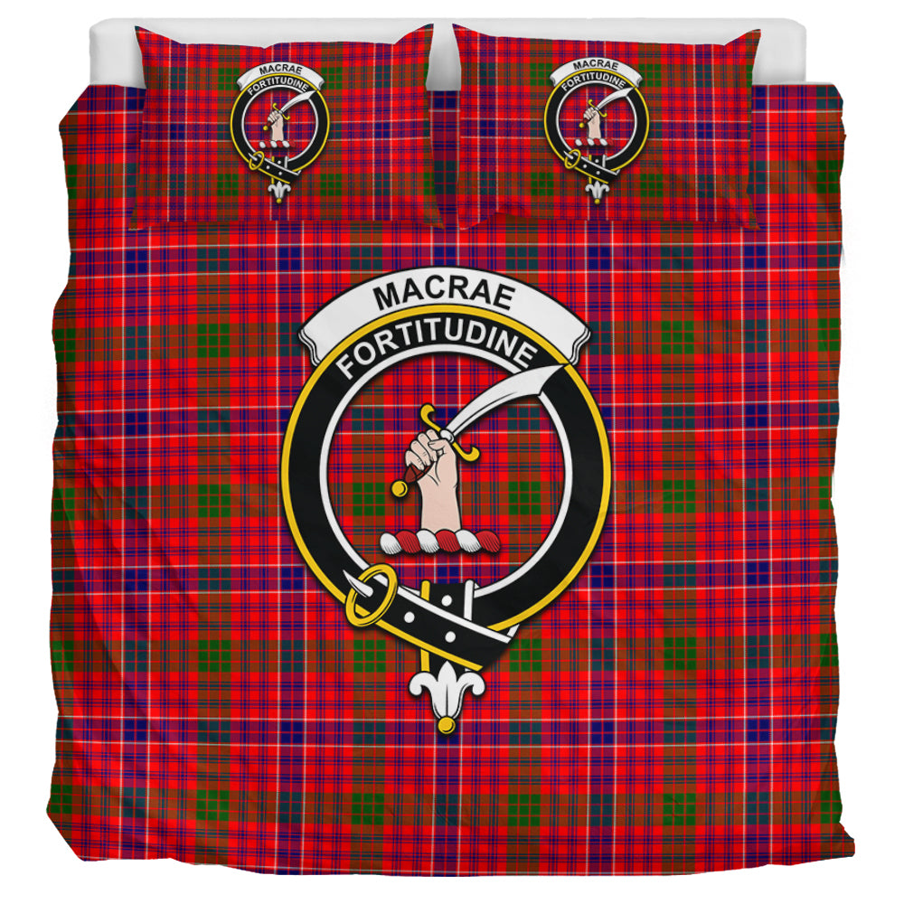 MacRae Modern Tartan Bedding Set with Family Crest UK Bedding Set UK Super King 104*94 inch - Tartan Vibes Clothing